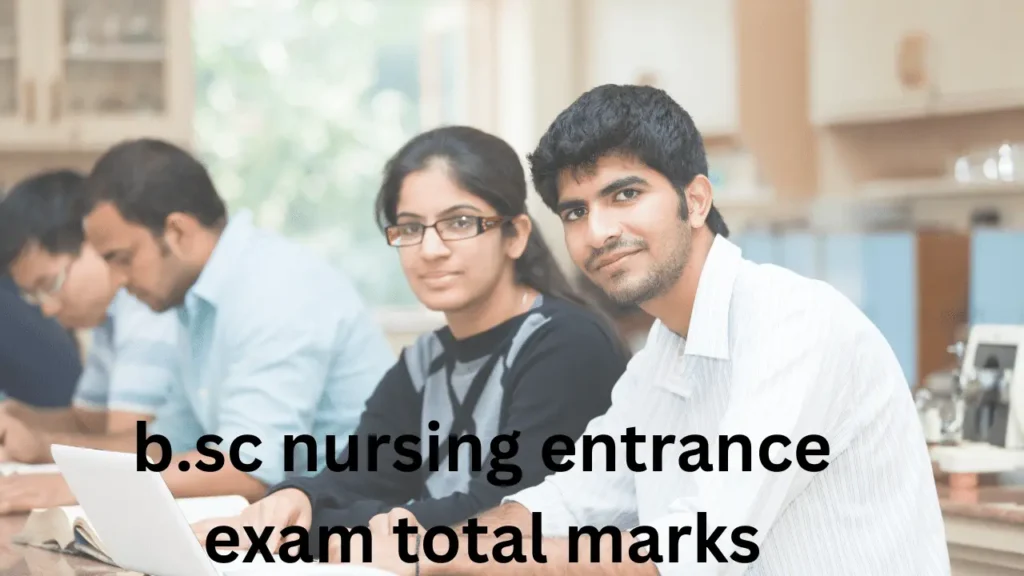 bsc nursing entrance exam total marks